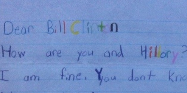 Cute Kid Note Of The Day: Dear Bill Clinton