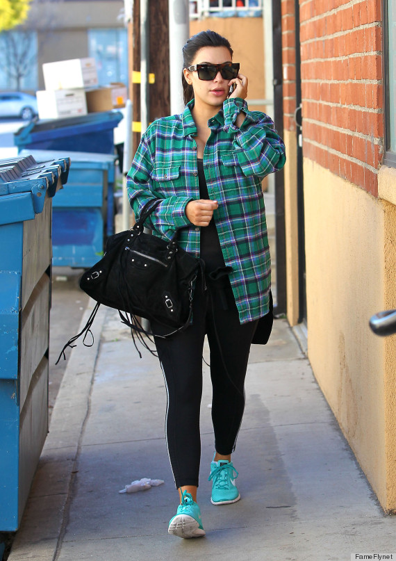 kim kardashian plaid