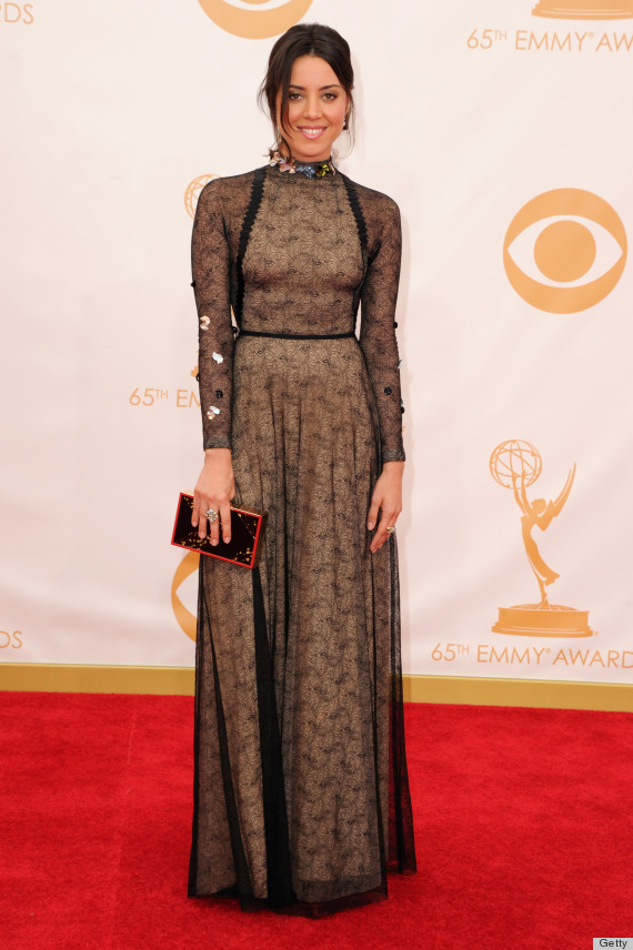 Aubrey Plaza's Emmy Dress 2013 Might Be Polarizing (PHOTOS)