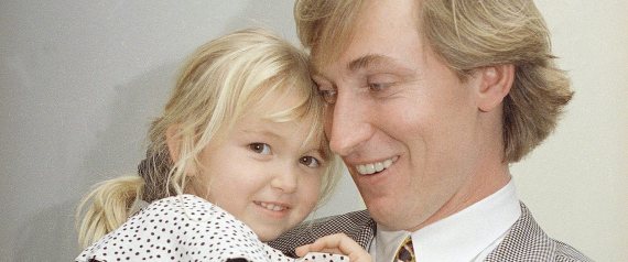 Paulina Gretzky Cuddles Up To Dad Wayne Gretzky In Adorable Vintage Photo