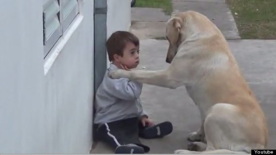 argentinean boy with dog