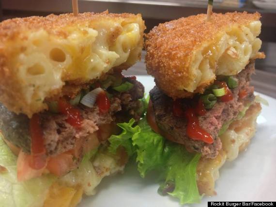 mac cheese burger