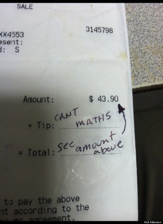 receipt cant maths