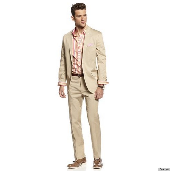 beige suit