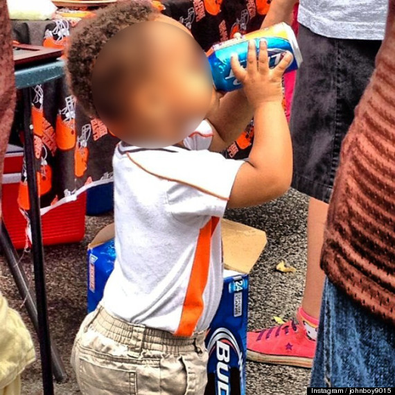 toddler drinking bud light