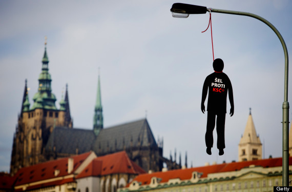 prague communist party protest