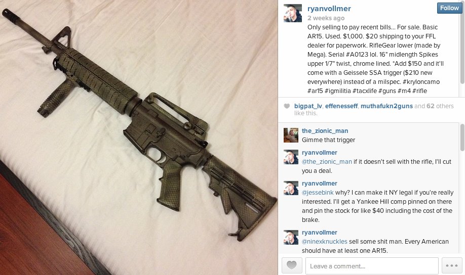 guns on instagram