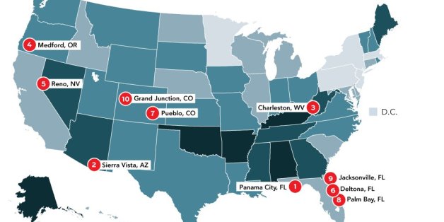 This Map Of U.S. Divorce Rates Shows Where Marriages Go To Die