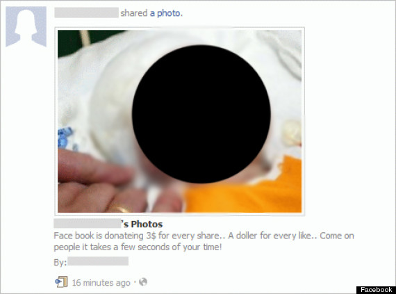 facebook hoax burned baby
