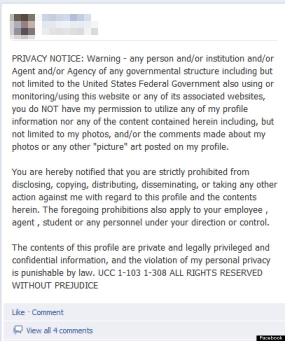 facebook hoax privacy copyright