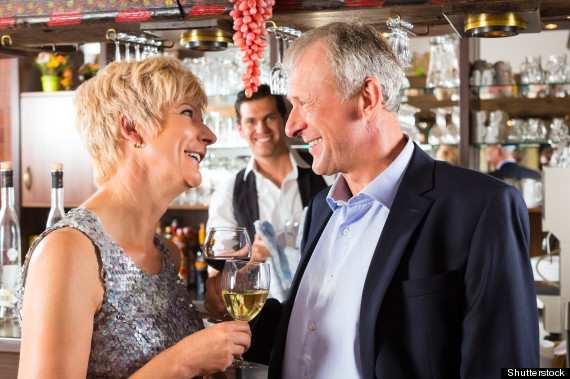 mature couple on date