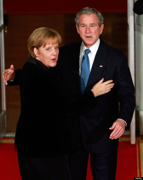 angela merkel bush