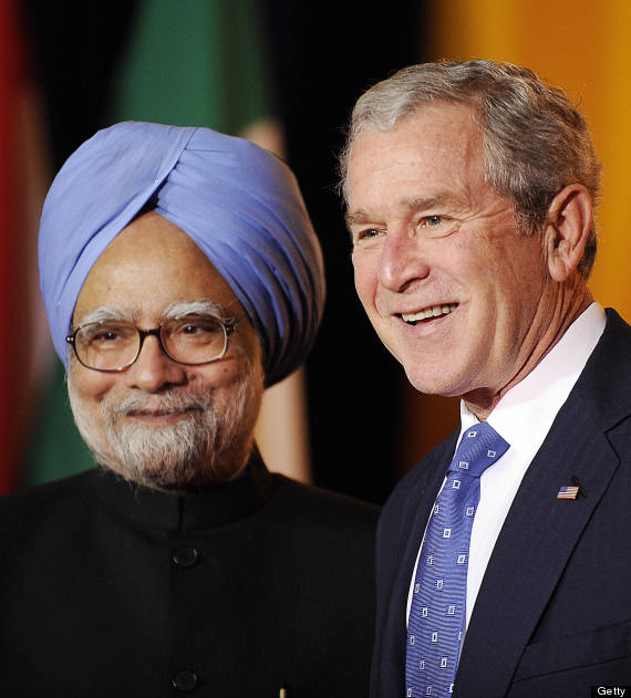 manmohan singh bush