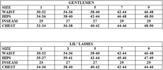 Girls Plus Size Chart