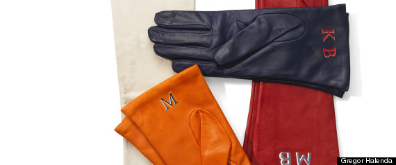 monogram gloves