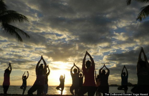 sunset yoga hawaii