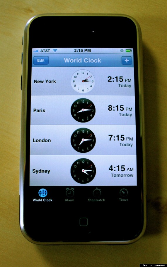 cell phone time zones