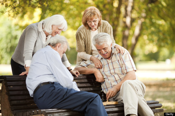 older people on bench