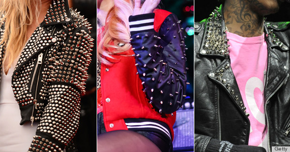 spiked leather