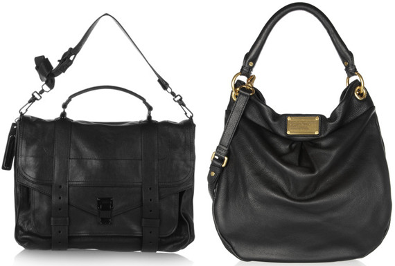 black leather bags