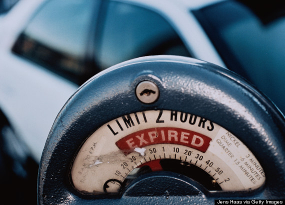 parking meter close up