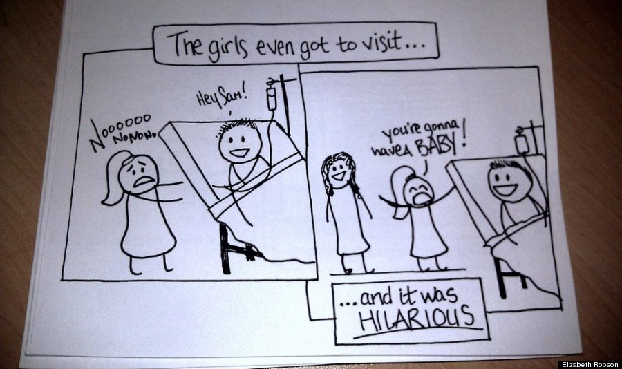Wifes Hand-Drawn Comics Bring Sick Husband To Tears HuffPost L pic image