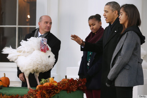sasha malia obama turkey pardoning