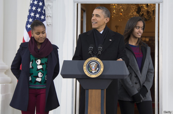 sasha malia obama turkey pardoning