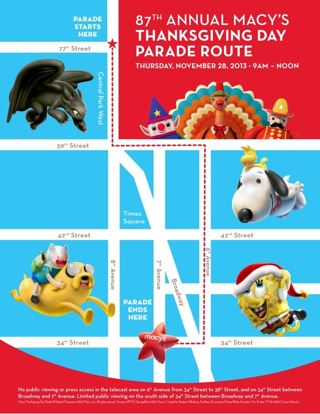 Follow THIS Route for the Macy's Thanksgiving Day Parade Route