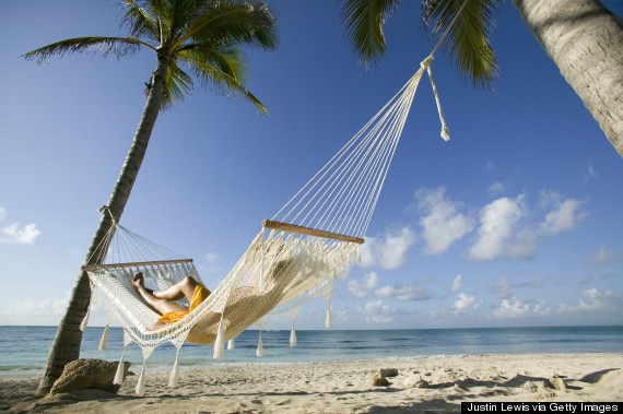 woman swinging in hammock