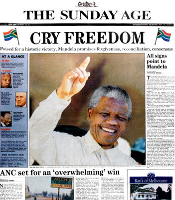 nelson mandela elected president