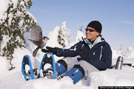 snow shoeing