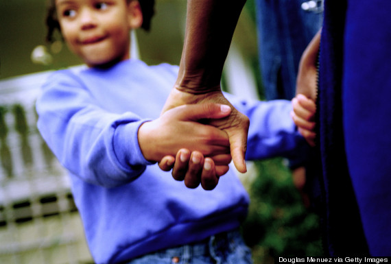 black holding hands