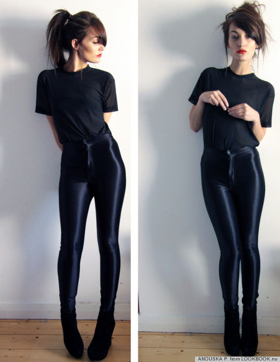 all black 80s outfit