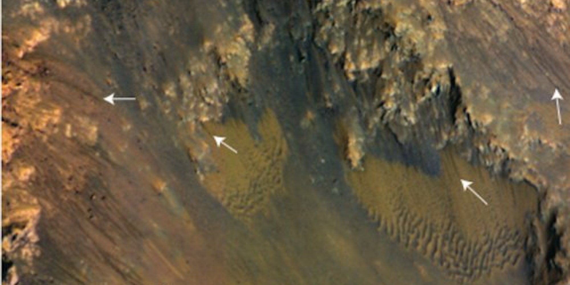 Mars' Dark Streaks Suggest Salt Water Is Flowing On Red Planet | HuffPost