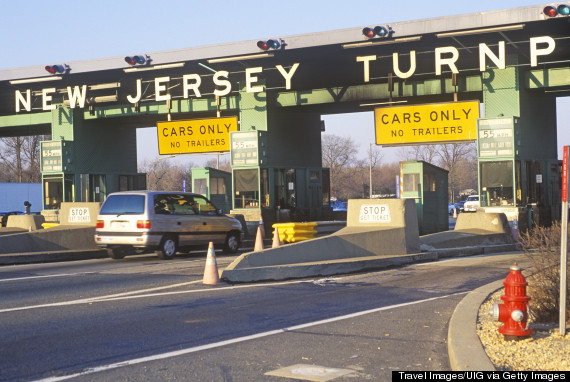 car at toll booth