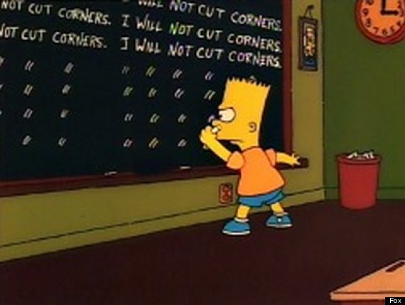 bart simpson chalkboard