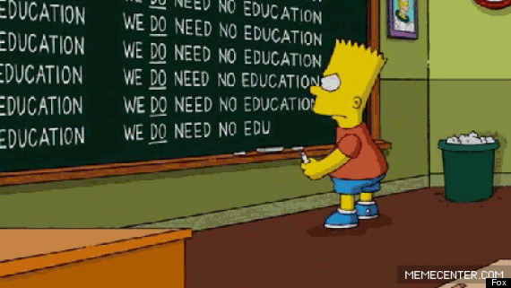 bart simpson chalkboard