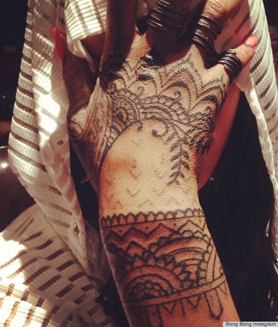 rihanna hand tattoo