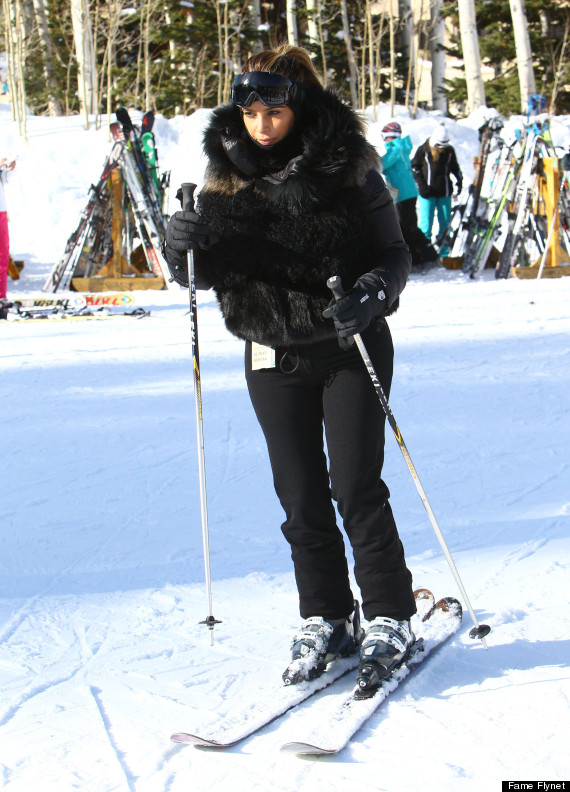 Kim Kardashian And Kanye West Go Skiing | HuffPost