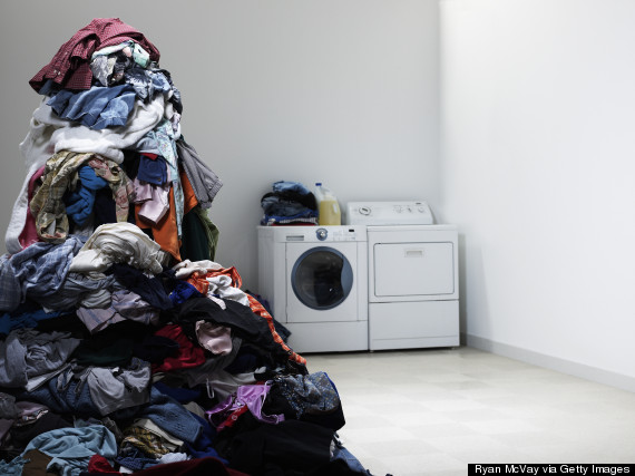 piles of laundry