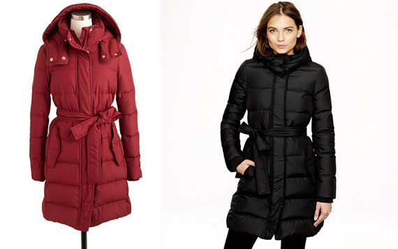 j crew puffer jackets