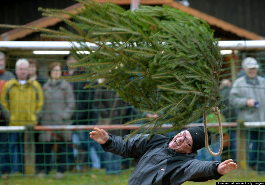 christmas tree throwing