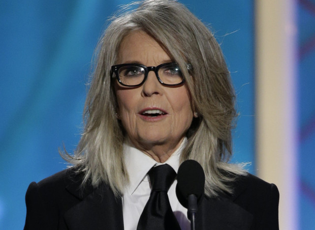 diane keaton golden globes 2014 suit