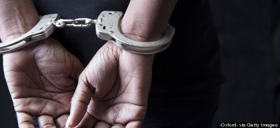 woman arrested handcuffs