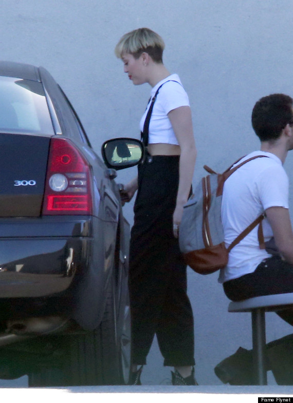 Miley Cyrus Debuts Bowl-Cut Hairstyle In Los Angeles 