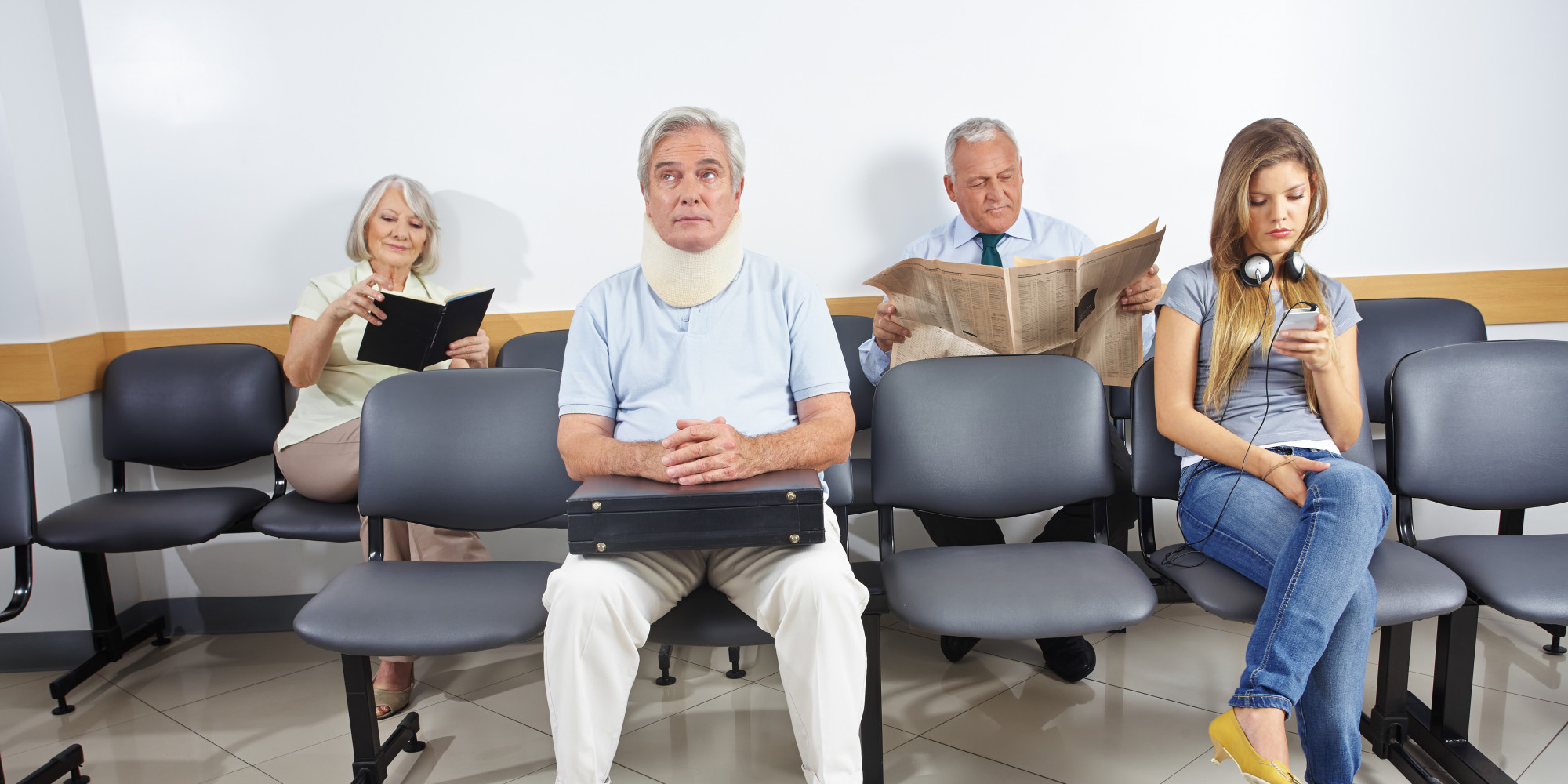 Medical Waiting Room With People