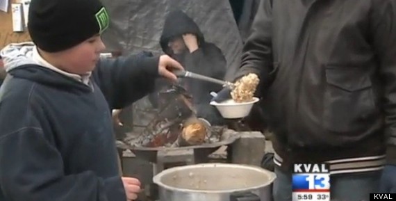 keegan feeding homeless