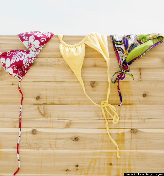 hanging bathing suits