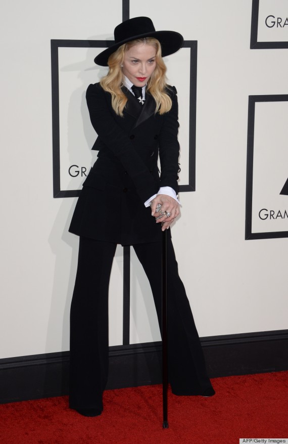 Madonna's Tuxedo at Grammys 2014